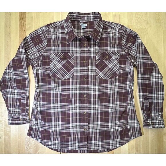 Carhartt Other - Mens Carhartt Long Sleeve Button Down Shirt Brown Plaid Size XL